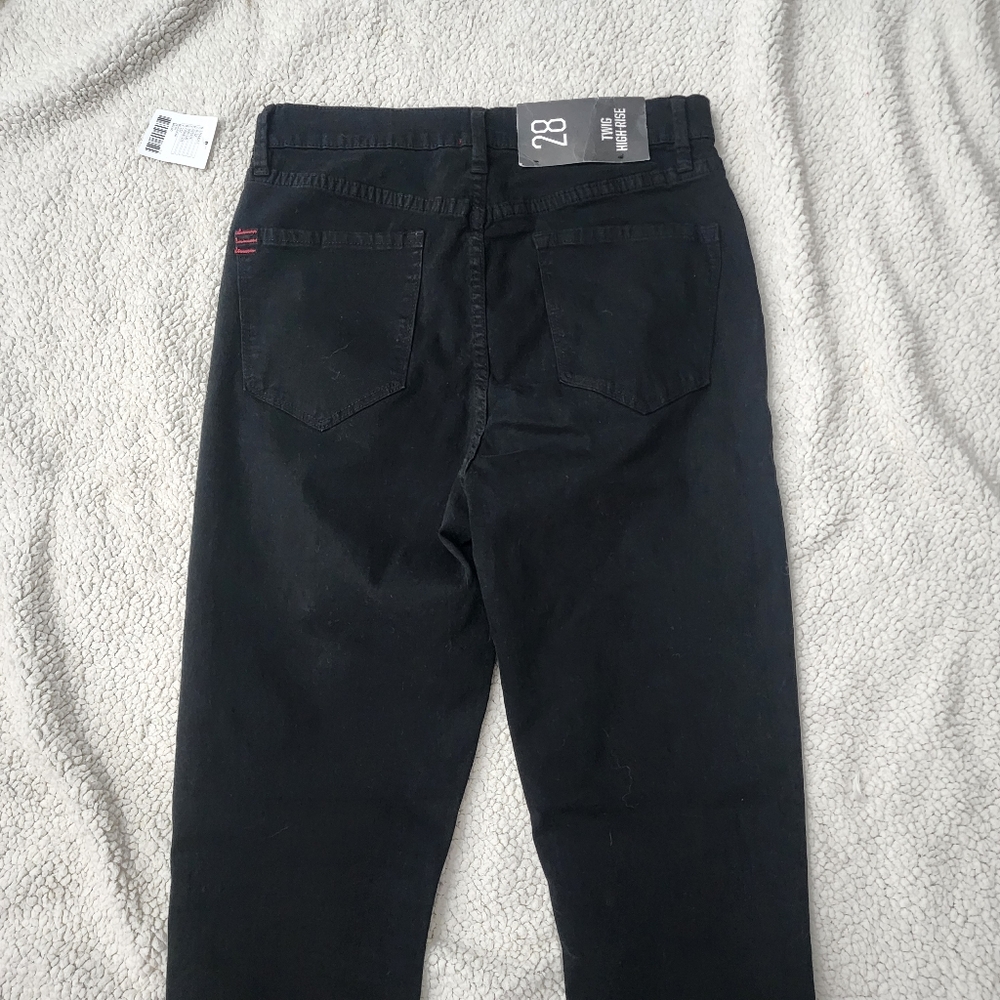 BDG Urban Outfitters Twig High-Rise Distressed Black Jeans Stretch - Picture 2 of 9